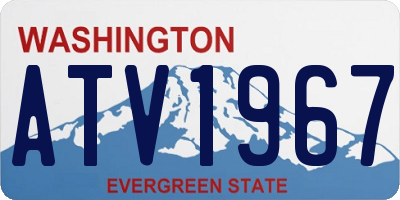 WA license plate ATV1967