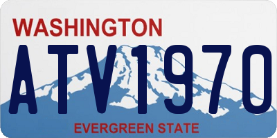WA license plate ATV1970