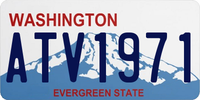 WA license plate ATV1971