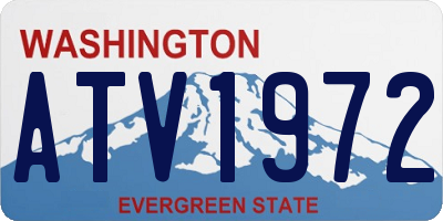 WA license plate ATV1972
