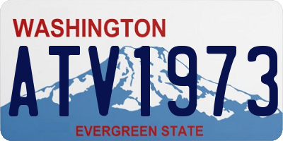WA license plate ATV1973