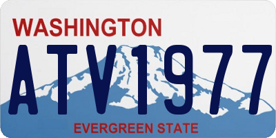 WA license plate ATV1977