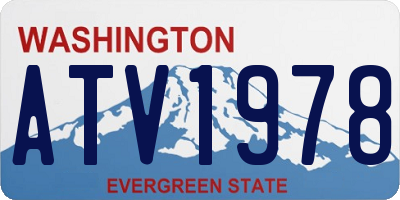 WA license plate ATV1978
