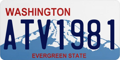 WA license plate ATV1981