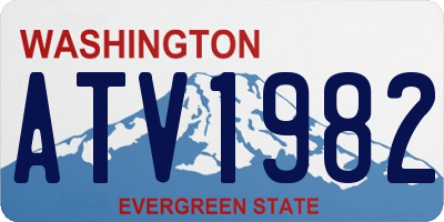 WA license plate ATV1982
