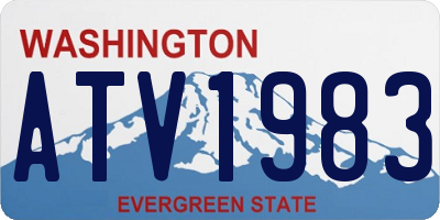 WA license plate ATV1983