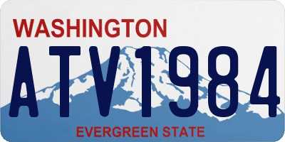 WA license plate ATV1984