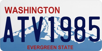 WA license plate ATV1985