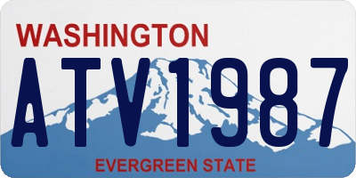 WA license plate ATV1987