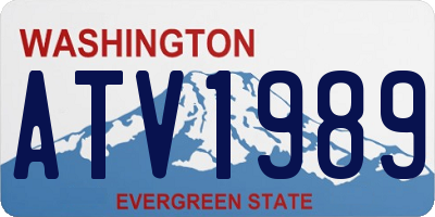 WA license plate ATV1989