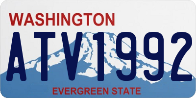 WA license plate ATV1992