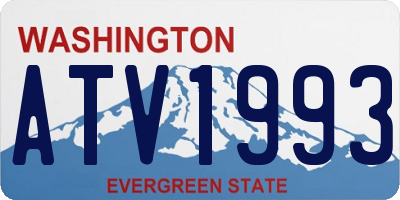 WA license plate ATV1993