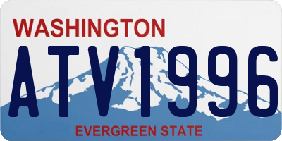 WA license plate ATV1996