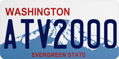 WA license plate ATV2000