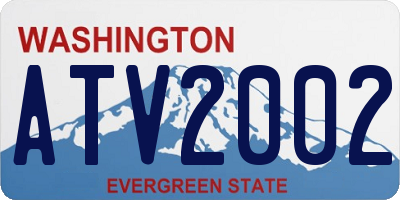 WA license plate ATV2002