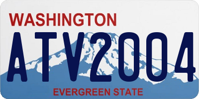 WA license plate ATV2004