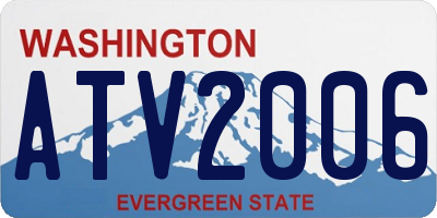 WA license plate ATV2006