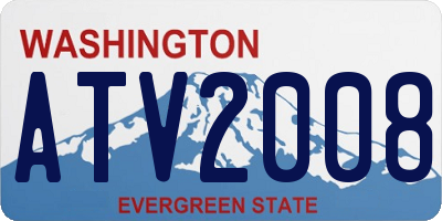 WA license plate ATV2008