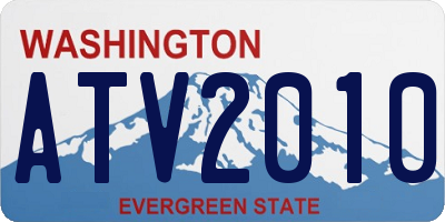 WA license plate ATV2010