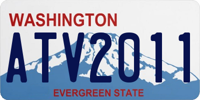 WA license plate ATV2011