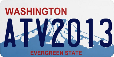 WA license plate ATV2013