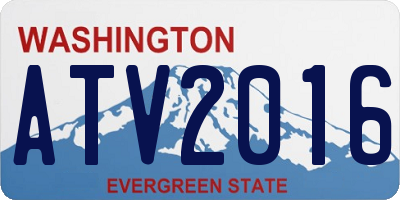 WA license plate ATV2016