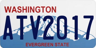 WA license plate ATV2017