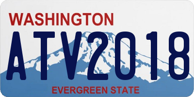 WA license plate ATV2018