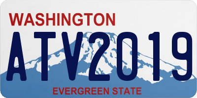 WA license plate ATV2019