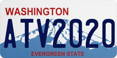 WA license plate ATV2020
