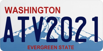 WA license plate ATV2021