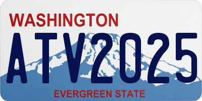 WA license plate ATV2025