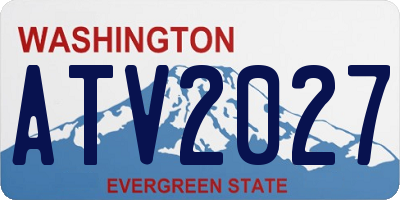 WA license plate ATV2027