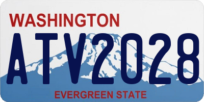 WA license plate ATV2028