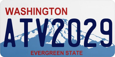 WA license plate ATV2029
