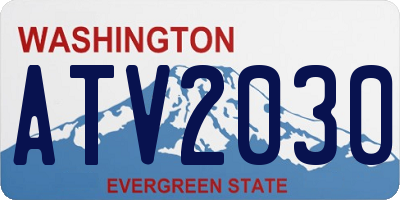 WA license plate ATV2030