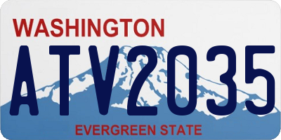 WA license plate ATV2035