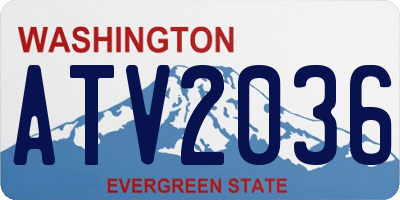 WA license plate ATV2036