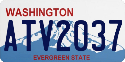WA license plate ATV2037