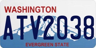 WA license plate ATV2038