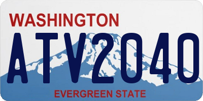 WA license plate ATV2040