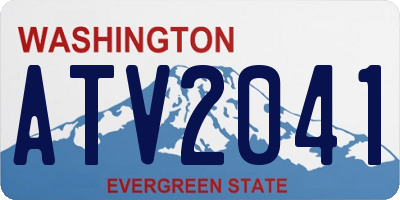 WA license plate ATV2041