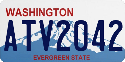 WA license plate ATV2042