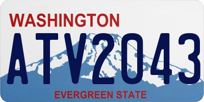 WA license plate ATV2043