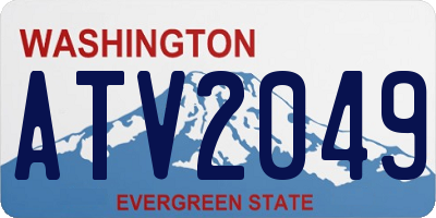 WA license plate ATV2049