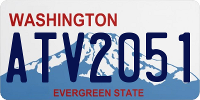 WA license plate ATV2051