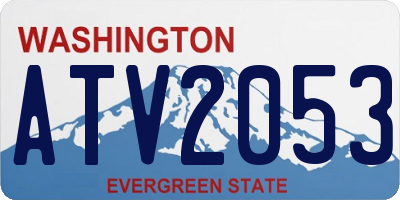 WA license plate ATV2053