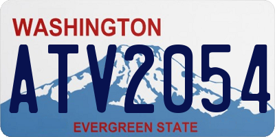 WA license plate ATV2054