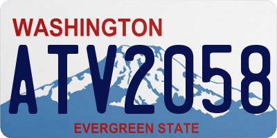 WA license plate ATV2058