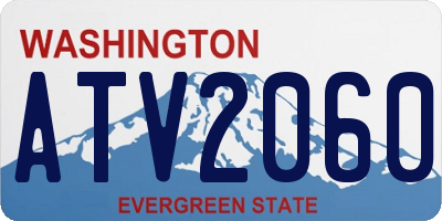 WA license plate ATV2060